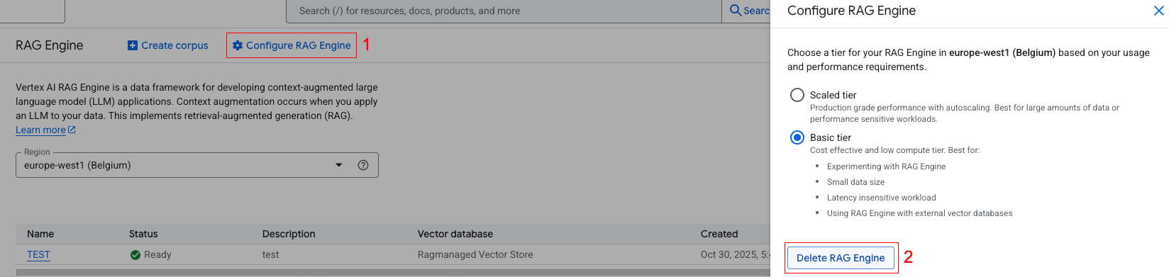 Delete RAG Engine